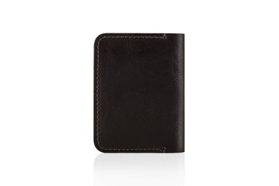 Skórzany Portfel - superslim dark brown small