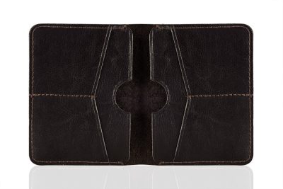 Skórzany Portfel - superslim dark brown standard