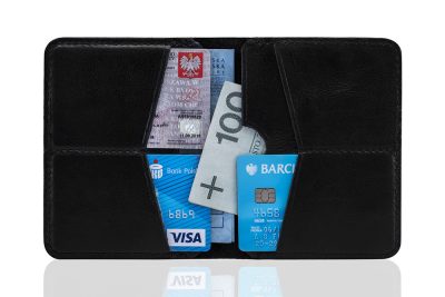 Skórzany Portfel - superslim black standard