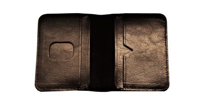 Skórzany Portfel - superslim dark brown small