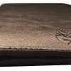 Skórzany Portfel z Włoską Podszewką - superslim dark brown fabric