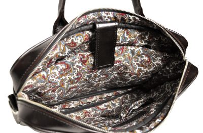 Torba ze Skóry - classic dark brown paisley