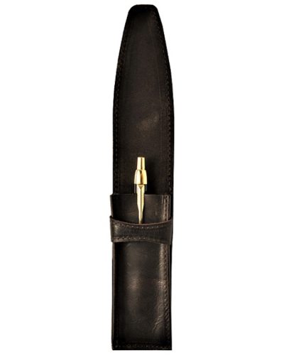 Skórzane Etui na Długopis - pen box dark brown