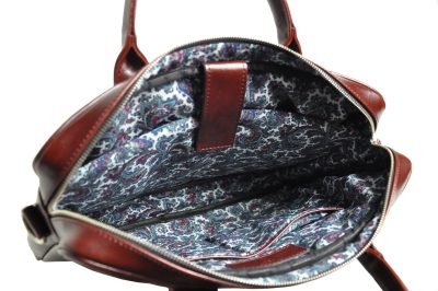 Torba ze Skóry - classic mahogany paisley