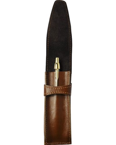 Skórzane Etui na Długopis - pen box light brown
