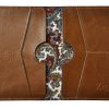 Skórzany Portfel z Włoską Podszewką - Superslim Light Brown Fabric