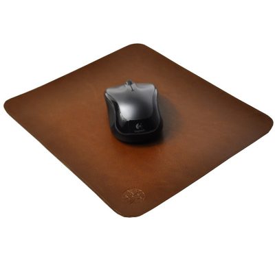 Skórzana Podkładka pod Myszkę - mouse pad light brown