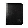 Skórzany Portfel z Jedwabną Podszewką 2w1 - Superslim Black Coin Fabric