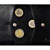 Skórzany Portfel z Jedwabną Podszewką 2w1 - Superslim Black Coin Fabric