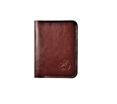 Skórzany Portfel - superslim mahogany small