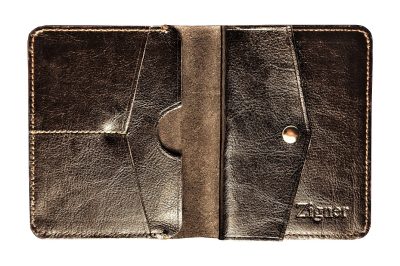 Skórzany Portfel 2w1 - Superslim Dark Brown Coin Standard