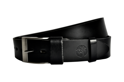 pasek skórzany czarny do spodni szeroki