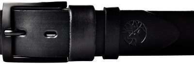 Czarny Skórzany Pasek do Spodni z Czarną Klamrą - Total Black MAT 4 cm