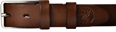 klamra elegant pasek ze skóry brąz zigner sp Brązowy Skórzany Pasek z klamrą Elegant - universal brown Elegant