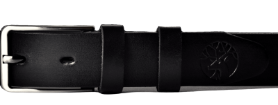 Czarny Skórzany Pasek z klamrą Elegant - universal black Elegant