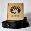 Czarny Skórzany Pasek z klamrą Elegant - universal black Elegant