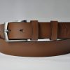 brązowy pasek ze skóry dwoina 3 cm
