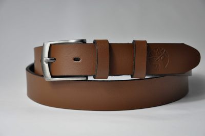 brązowy pasek ze skóry dwoina 3 cm