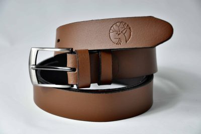 brązowy pasek 3cm z dwoiny a