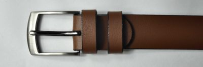 brązowy pasek ze skóry dwoina 3 cm klamra