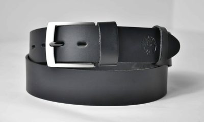 czarny pasek ze skóry dwoina 4 cm