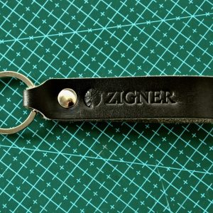 skórzany brelok do kluczy czarny zigner