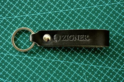 skórzany brelok do kluczy czarny zigner