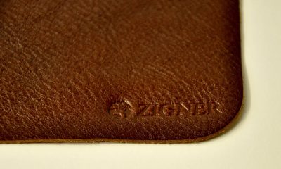 Skórzana podkładka pod myszkę w kolorze mahoniu- mouse pad old mahogany