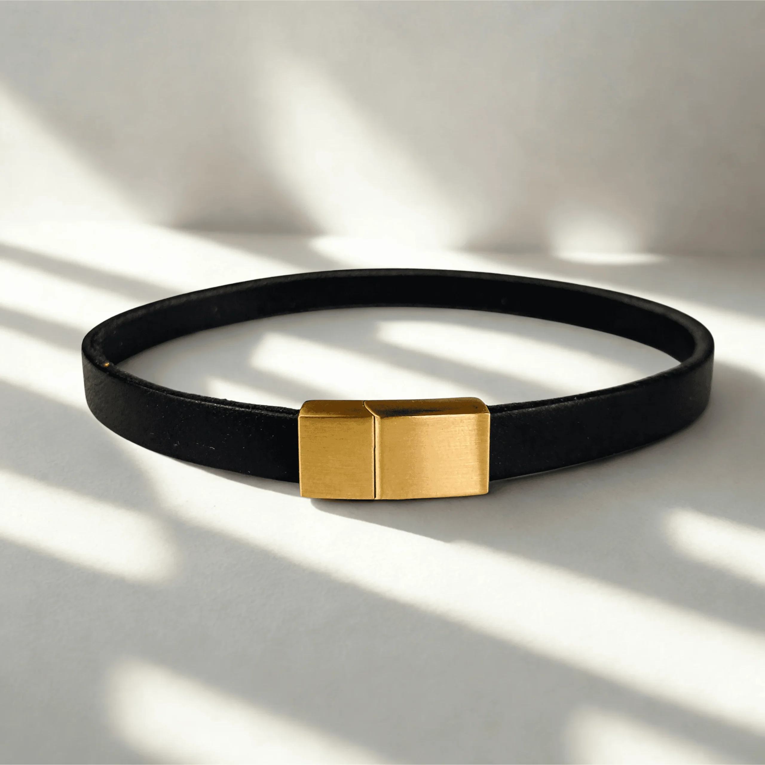 Bransoletka skórzana ZIGNER w kolorze czarnym – minimalistyczny design 8 mm